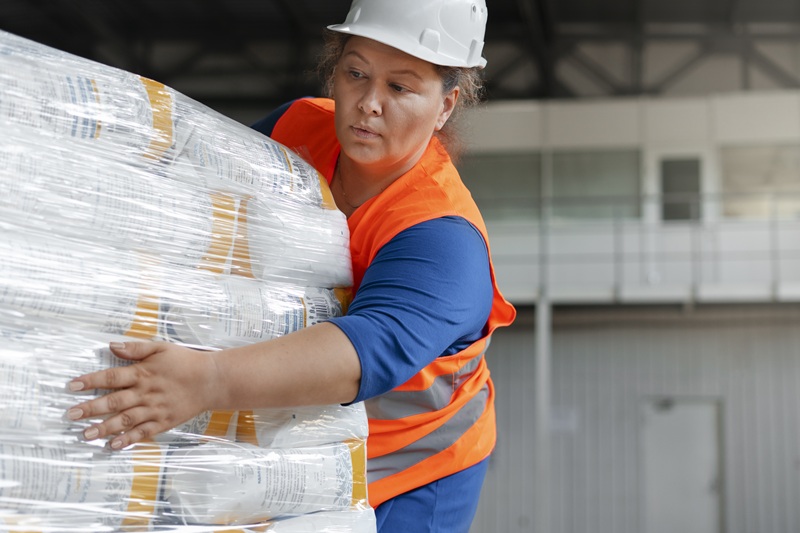 medium shot woman working construction